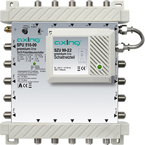 Axing SPU 510-09 Multiswitch commutateur multiple 5 entrées / 10 sorties extensible économie d'énergie