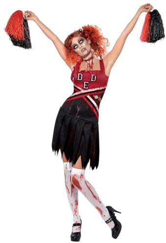 Smiffy's 32902L High School Horror-Cheerleader-Kostüm, L, rot