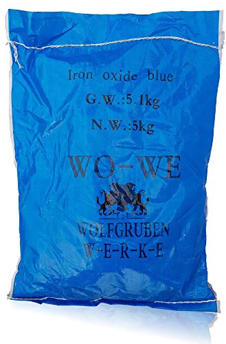 WO-WE Eisenoxid Pulver Pigmentpulver für Betonfarbe Lehm Keramik W120 Blau - 25KG (5x5Kg)