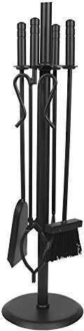 Imex El Zorro 12011-N Serviteur de cheminée circulaire 4 outils Noir