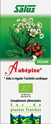 Salus – Aubépine BIO – Complément Alimentaire à Base de Suc d'Aubépine BIO – Aide à réguler l’activité cardiaque – Végan, Sans Additifs – 200 ml