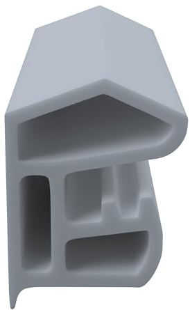 DIWARO® Stahlzargen-Dichtung SZ165 | weiß oder grau | 5 lfm für Haus- und Innentüren. Zum Schallschutz und abdichten der Tür. Bestehend aus TPE (Thermoplastischen Elastomer) (grau)