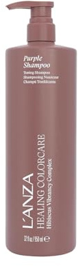 Heilung ColorCare Silber Aufhellendes Shampoo (1,000 ml), für Silbernes, Graues, Weißes, Blondes & Gesträhntes Haar - Verstärkt Glanz und Helligkeit, Verhindert Unerwünschte Töne, Lanza Silbershampoo