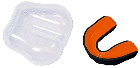 DEPICE Mundschutz Zahnschutz A-Protection orange/schwarz mit Box Kampfsport Ballsport