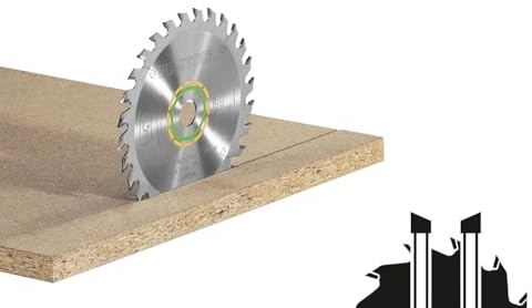 Festool Universal-Sägeblatt HW 225x2,6x30 W32 für CS 70 | Hartmetall-bestückt, 32 Zähne, Spanwinkel 20°, Zahnform W, Bohrung 30 mm – Längs- und Querschnitte