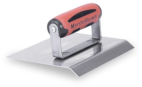 Marshalltown abgeschrägte Kantenkelle, Durasoft Griff, L 13 mm, Edelstahl, Maße: 152x152 mm