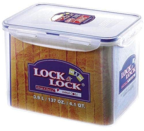 3 X Lock & Lock 3.9 Litre Rectangular Container HPL829