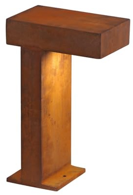 SLV LED-pollerlampa RUSTY PATHLIGHT | Premium golvlampa för individuell utomhusbelysning i rostdesign | Utomhusvägslampa, baslampa, uppfartsbelysning, trädgårdslampa | E27