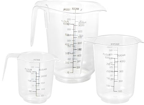 Koopmann 179220220 Messbecher-Set, 1 L/ 0,5 L/0.25 L, 3-teilig