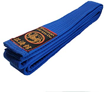 Budodrake Karategürtel blau Shotokan Label Blaugurt