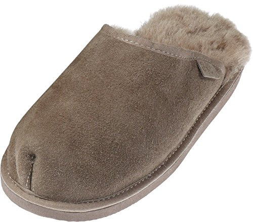 Harrys-Collection Extra Dicke Lammfell Pantoffeln für Herren