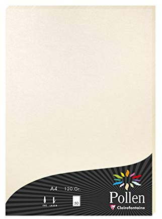 Clairefontaine 24303C 50 Blatt Briefpapier Pollen A4 120g PerlmuttElfenbein