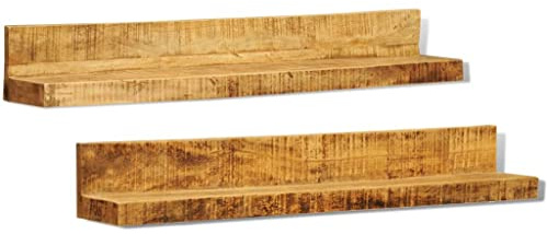 vidaXL Wandregale 2 STK. Massivholz