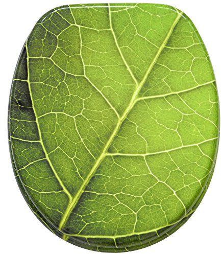 Sanilo WC Sitz mit Absenkautomatik, hochwertiger Toilettendeckel, einfache Montage, stabile Scharniere, Blatt