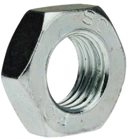 Reidl Sechskantmuttern niedrige Form M 30 x 1,5 mm DIN 936 17 H galv. verzinkt farblos 5 Stück