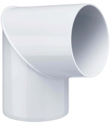 INEFA Coude Descente 80° PVC 75mm Blanc Raccord Tuyau Pluvial Montage Facile