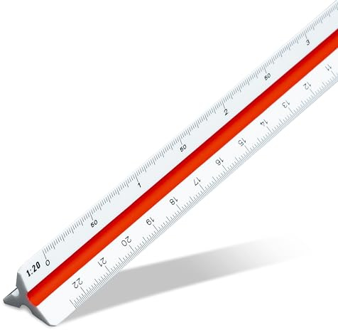 Aristo AR1314/3 Dreikantmaßstab Architekt (Kunststoff, 30 cm) weiß