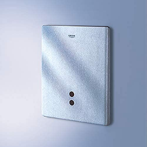 GROHE Tectron Skate - Infrarot-Elektronik für Urinal (Fertigmontageset, Wandeinbau, Infrarot-Steuerung, Spülzeit einstellbar, Batterie-Kontrollleuchte), Edelstahl, gebürstet, 37750SD0