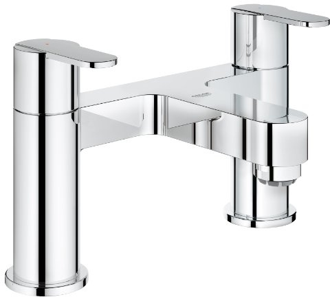 GROHE Get - 25134000 Zweigriff-Wannenmischer - Metallgriffe - Deckmontage - 2-Loch - Chrom