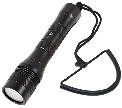 SecurityIng Weit 120 Grad Abstrahlwinkel Tauchen Gerätetauchen Fotografie Video Taschenlampe 1050LM 150M LED Unterwasserfackel