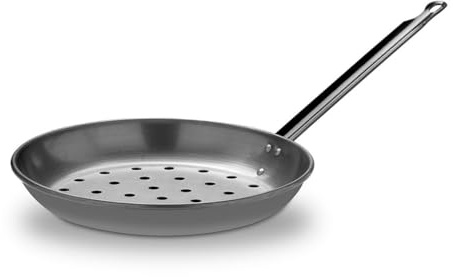 Vaello La Valenciana Rotisserie aus poliertem Stahl, 28 cm, silberfarben