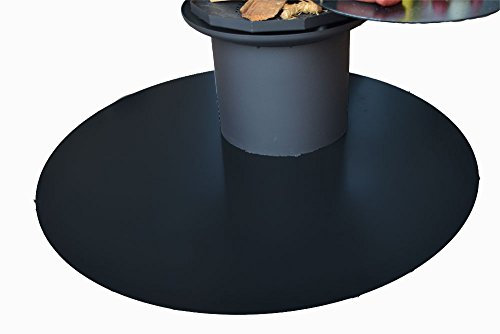 Oxnfeia Bodenplatte Bodenschutzplatte feuerfeste Unterlage Stahl Gartenkamin Terrassenkamin Grillkamin