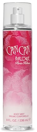 Paris Hilton Can Can Burlesque Body Mist Fragrance for Women | Playful and Flirtatious | Fruity and Floral Scent With Notes of Clementine, Nectarine, Cassis, Raspberry, and Wild Orchid | 8 Oz