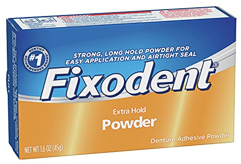 Fixodent Denture Adhesive Powder, Extra Hold - 1.6 Oz