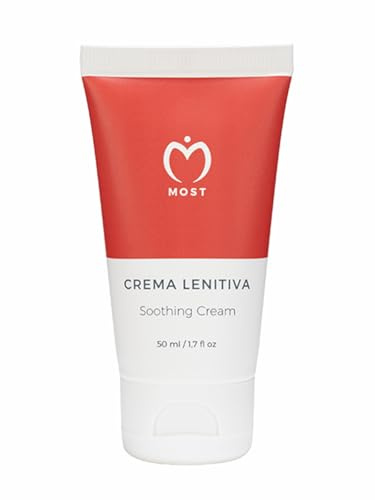 MOST - Crema Lenitiva Viso e Corpo, Attenua Prurito, Irritazioni e Arrossamenti con Ossido di Zinco, Crema Cambio Pannolino Bambini e Neonati, Lenisce Rossori Tipici di Pelle Sensibile e Atopica, 50ml