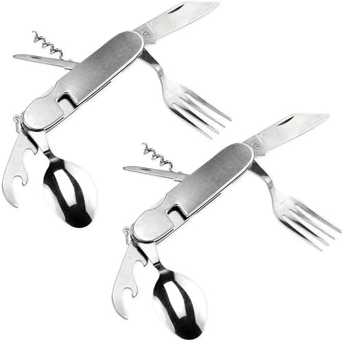 SE Survivor Serie KC5006S-2 Multifunktionswerkzeug für Camping, 7-in-1, 2 Stück
