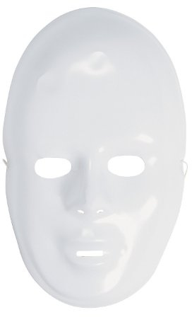 Fun Express DIY White Face Masks - 12 Masks - Great for Halloween, Mardi Gras, Birthdays and Fun DIY Crafts - Color Your Own