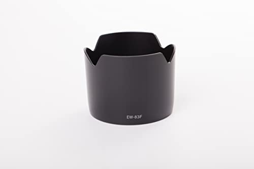 vhbw Paraluce compatibile con Canon EF 24-70mm f/2.8L USM 77 mm obiettivo nero, plastica, tulipano, 10,8 cm - Sostituisce EW-83F