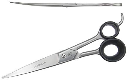 WELTMEISTER SOLINGEN extrem scharfe PROFI Hundeschere Fellschere mit leicht gebogenen Schneiden, einseitiger Mikroverzahnung, Komfort-Daumeneinsatz, 8,25 Zoll (20cm) PREMIUM-QUALITÄT Made in Germany