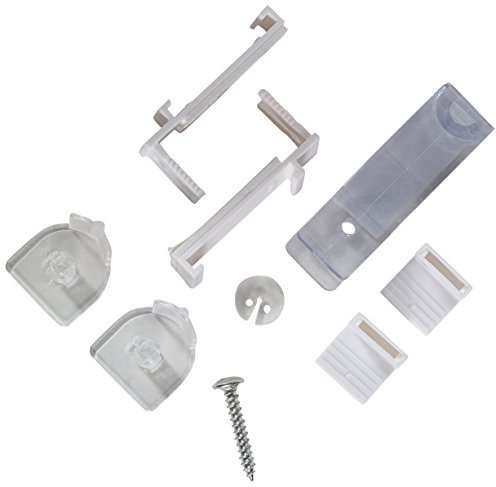 K-Home Clamp Support and Accessories Mounting Set for Klemmfix Double Roller Blind Andorra + Rota, Plastic, White, 5 x 1.5 x 3.5 cm