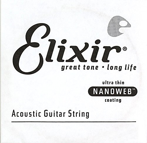 Elixir® Saiten 80/20 Bronze Akustikgitarre-Einzelsaite mit NANOWEB® Beschichtung (.032)