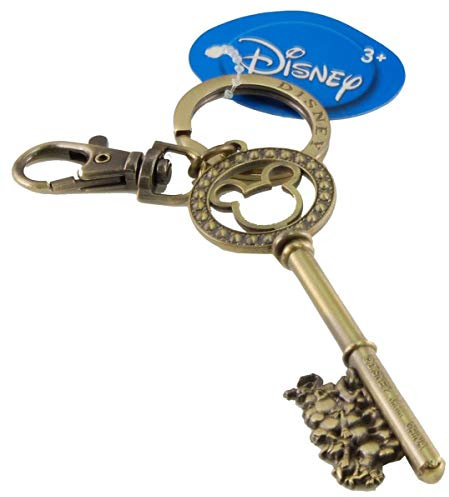 Disney Porte-clés en étain doré avec pierres précieuses