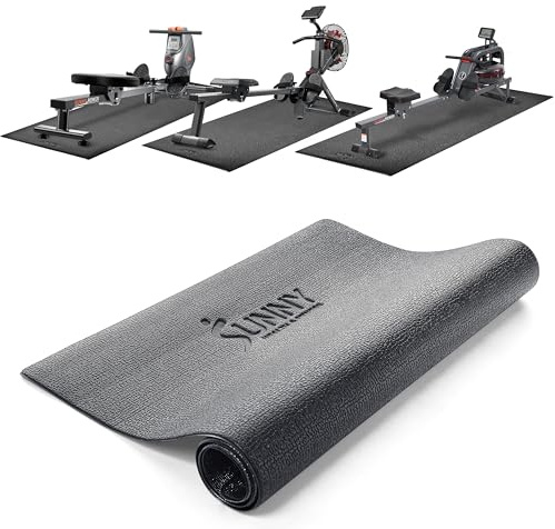 Sunny Health & Fitness Esterilla Antideslizante para Gimnasio Casa, Esterilla para Equipo de Ejercicio para Cinta de Correr, Bicicleta, Elíptica y Stepper, Esterilla para Yoga, L