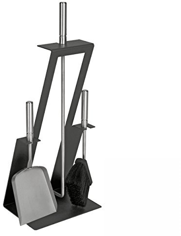 Lienbacher Kaminbesteck (3-teilig), anthrazit beschichtet, Besteck und Griffe Edelstahl