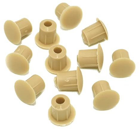 M5 (5mm) DRILL HOLE COVER CAPS - BLANKING FURNITURE KITCHEN CABINET SHELF (MARL BEIGE, 25)