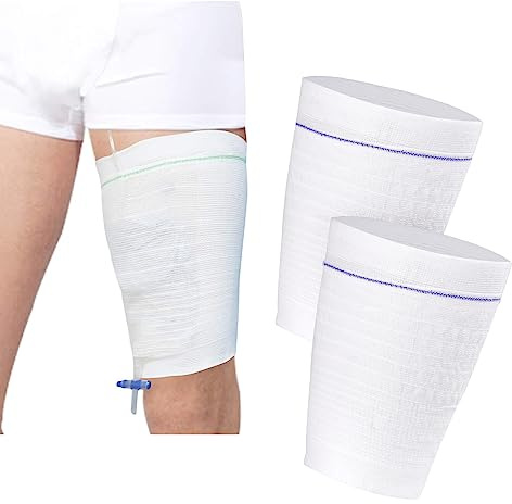 2 PCS Catheter Leg Bag Holder Stay in Place Urine Bags for Legs Catheter Bag Holder Catheter Supplies for Men or Women, Catheter Stabilization Device