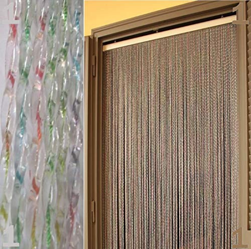 BricoShopping® Tenda MOSCHIERA Mod.R a fili in pvc regolabile Zanzariera per porta finestra esterna ingresso balcone camper ANTIMOSCHE anti insetti MOSCHE ombreggiante
