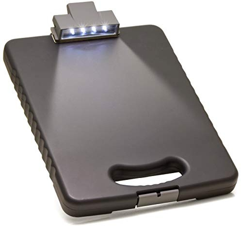 Officemate 83316 Klemmbrett Deluxe mit LED Beleuchtung und Raum für Tablet