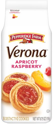 Pepperidge Farm Verona Galletas de albaricoque y frambuesa, bolsa de 6.7 onzas