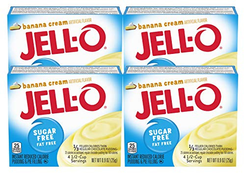 Jell-O Banana Cream Sugar Free Pudding & Pie Filling (4-Pack) by Kraft Foods