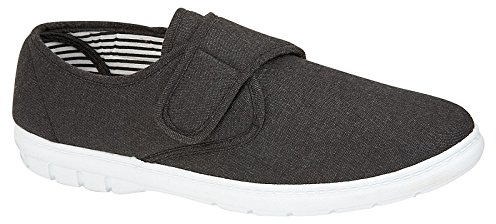 Mens Wider Fitting Casual Canvas Pump Trainer Deck Shoes Loafer
