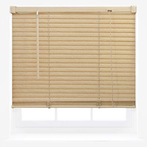 PVC Venetian Blinds Made to Measure Wood Effect Window Blind New - Natural 150cm x 150cm