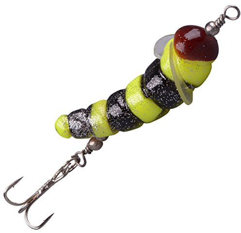 Trout Master Camola 3,5cm 2,5g - Bienenlarven Imitation zum Forellenangeln, Spinnköder für Forellen, Forellenköder, Bienenmade, Farbe:Yellow/Black