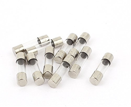 sourcing map 10Uds 250V 0.75A 750mA Rápido Soplado Vidrio Fusibles Tubos 5mm x 20mm