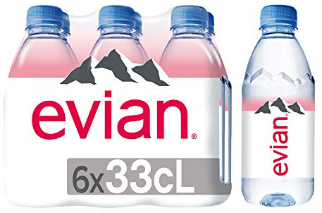 evian Natural Spring Water, Bottled Natural Spring Water, Water Bottles, Naturally Filtered Spring Water in Mini-Sized Bottles, Great for Home or Work, 11.16 Fl Oz (Pack of 24)
