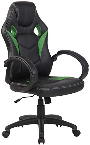 CLP Sportsitz Gaming Bürostuhl Magnus, Schreibtischstuhl höhenverstellbar 49-59 cm, Farbe:grün